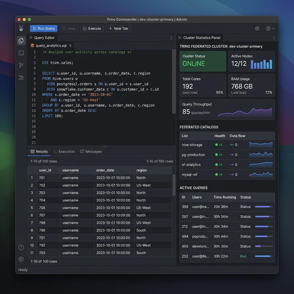 Trino IDE UI